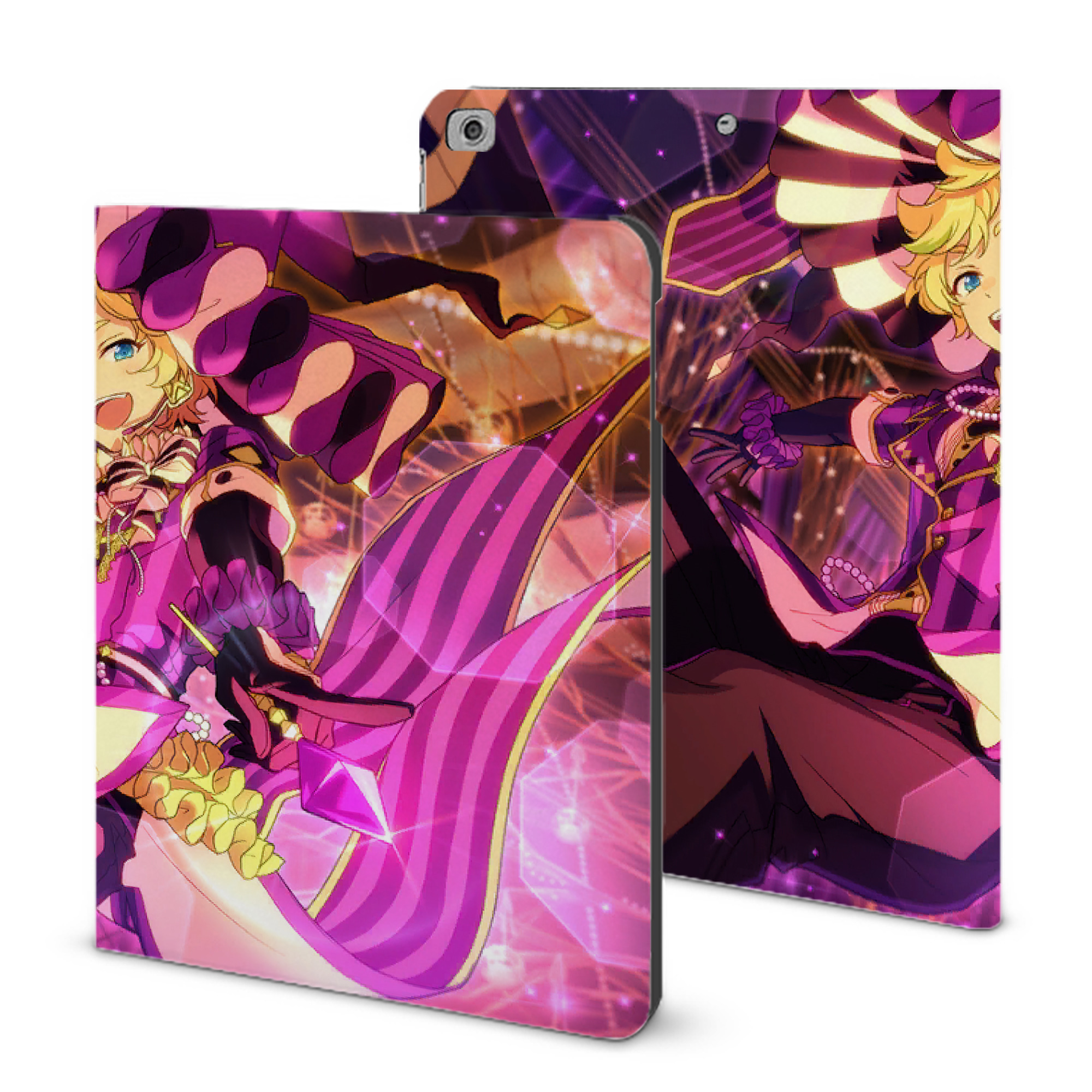 （画像用） あんさんぶるスターズ! Ensemble Stars IPad ケース ブック型 PUレザー TPU 耐衝撃 軽量 薄型 ペン収納なし 全面保護 IPad 各モデル対応